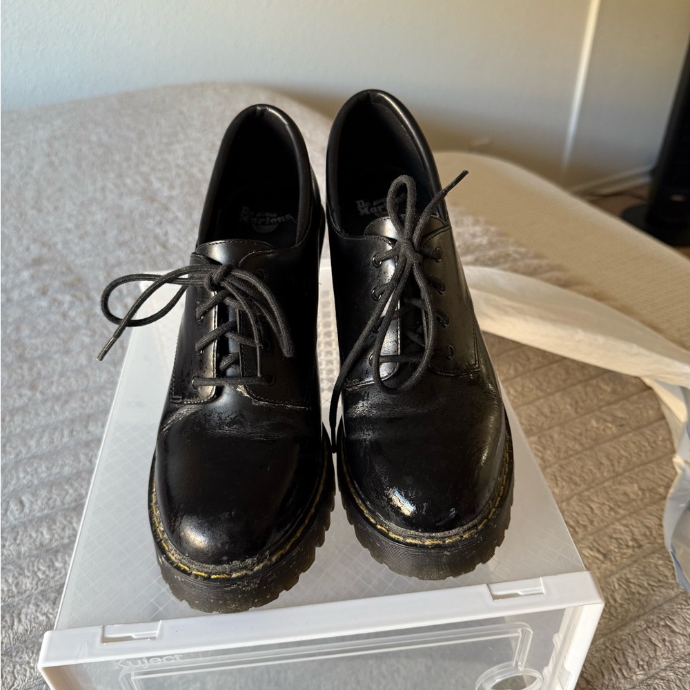 Dr. Martens Black Leather Women's Mules